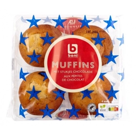BONI Muffins pépites chocolat 4x75g