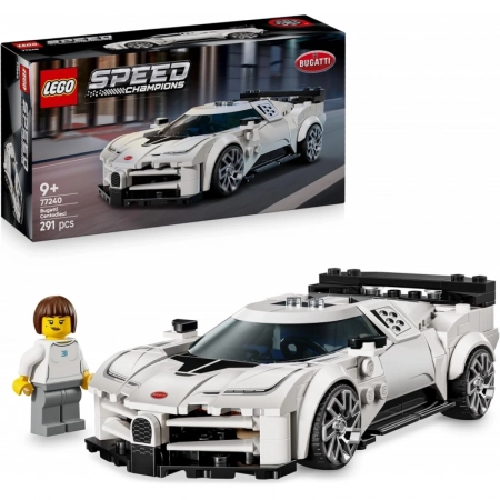 LEGO Speed Champions Bugatti Centodieci 77240  Hypercar à construire avec minifigurine pilote