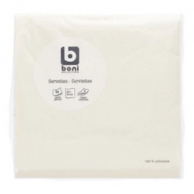 BONI Serviette Champagne 33cm 50pc
