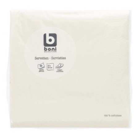 BONI Serviette Champagne 33cm 50pc