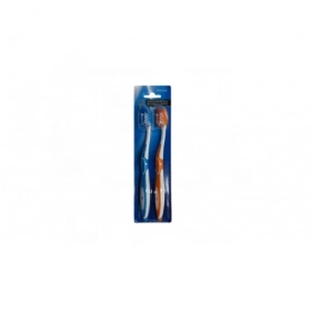 BONI brosses à dents medium Bleu et Orange 2pc