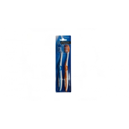 BONI brosses à dents medium Bleu et Orange 2pc