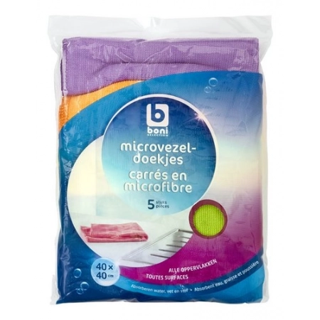 BONI microfiber cloth squares 5 pieces