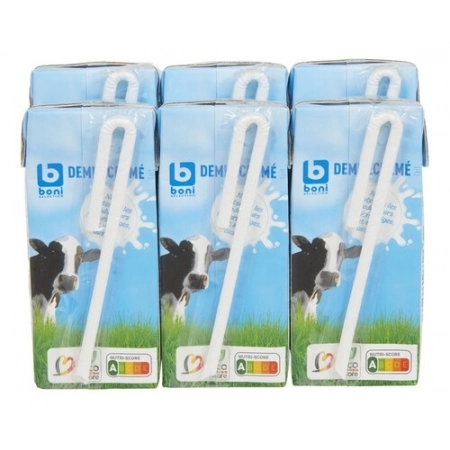 BONI lait demi-écrémé brique 6x20cl