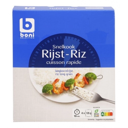 BONI riz cuisson rapide long grain 4x125g