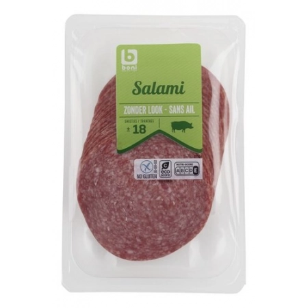 BONI salami sans ail SG 18 tranches 200g