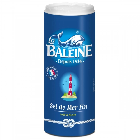 LA BALEINE Sel de Mer Fin Iodé & Fluoré 550g
