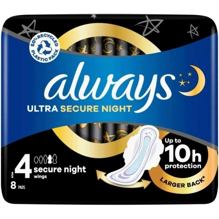 ALWAYS Ultra night taille 4 - Pack 8 Serviettes hygiéniques