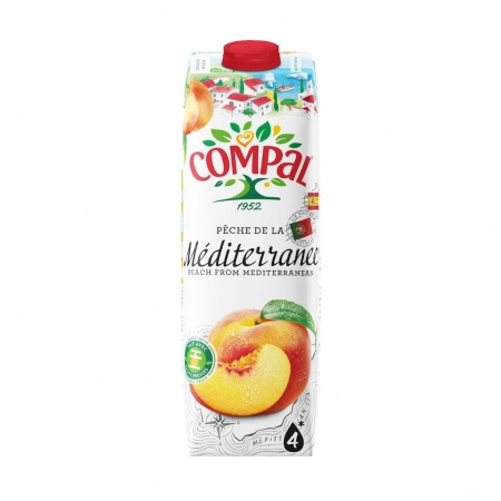 COMPAL Nectar de pêche de Mediterranée 1L