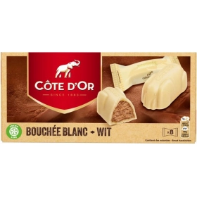 COTE D'OR Bouchées blanc 8x21g