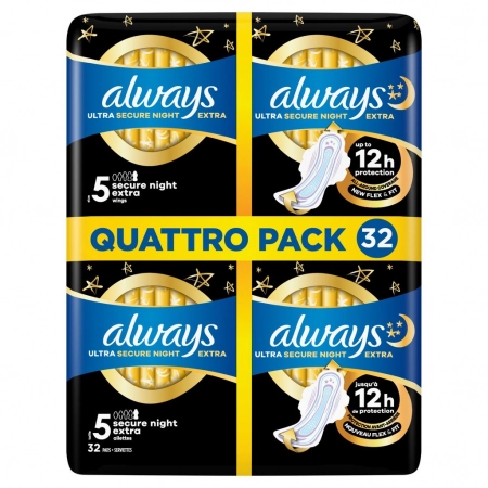 ALWAYS Extra Secure Night Size 5 - Pack of 32 Pads