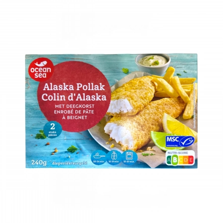 OCEAN SEA Colin d'Alaska enrobé de pâte à beignet 2 pièces