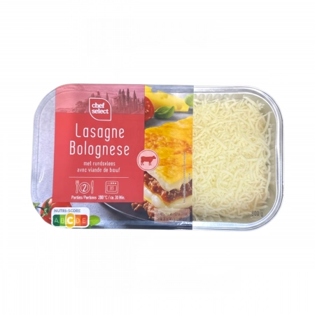 CHEF SELECT Lasagne Bolognese à la viande de boeuf 800g