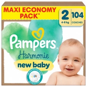 PAMPERS Harmonie Couches taille 2 (4-8kg) 104 couches