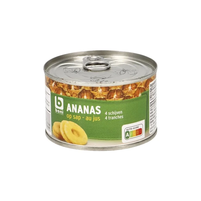 BONI Ananas Tranches au jus 227g