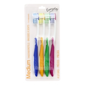 EVERYDAY Brosses à dents medium 4 pièces