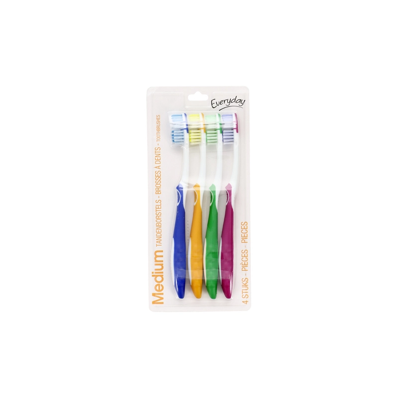 EVERYDAY Medium toothbrushes 4 pieces