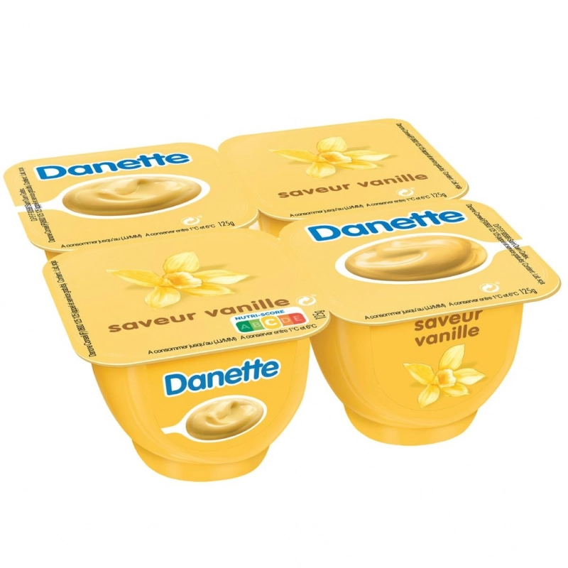 Danone Danette crème dessert vanille 4 pots de 125g