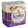 SCOTTEX Papier Toilette Coussiné 18 Rouleaux, 1 épaisseur