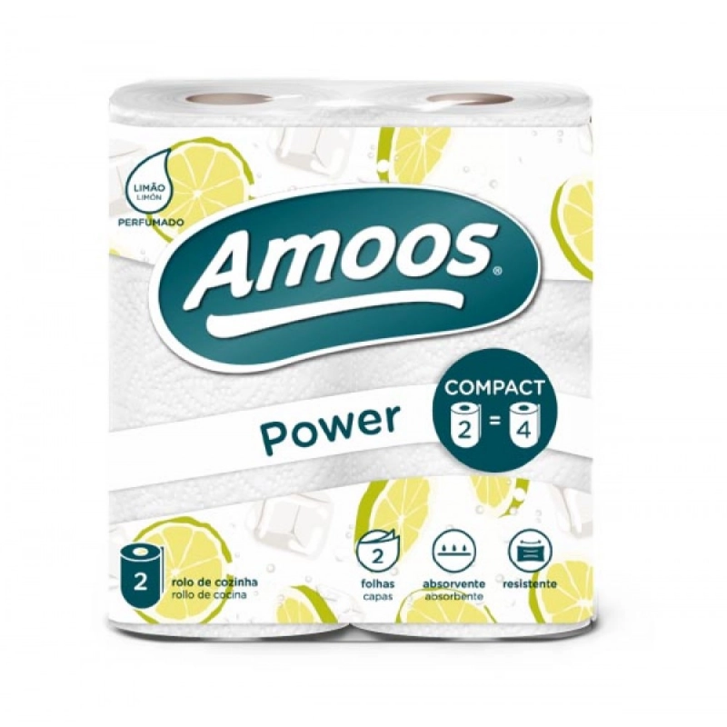 Amoos - 2 Rouleaux dessuie-tout pour la cuisine, 2 épaisseur