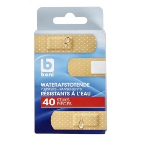 BONI Pansements résistants à l'eau 40 pièces