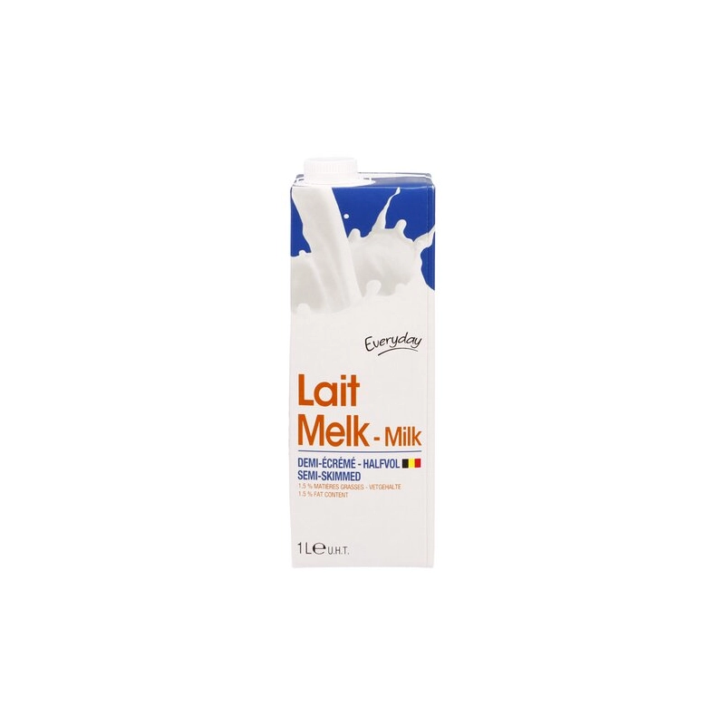 EVERYDAY Lait demi-écrémé brique 1L