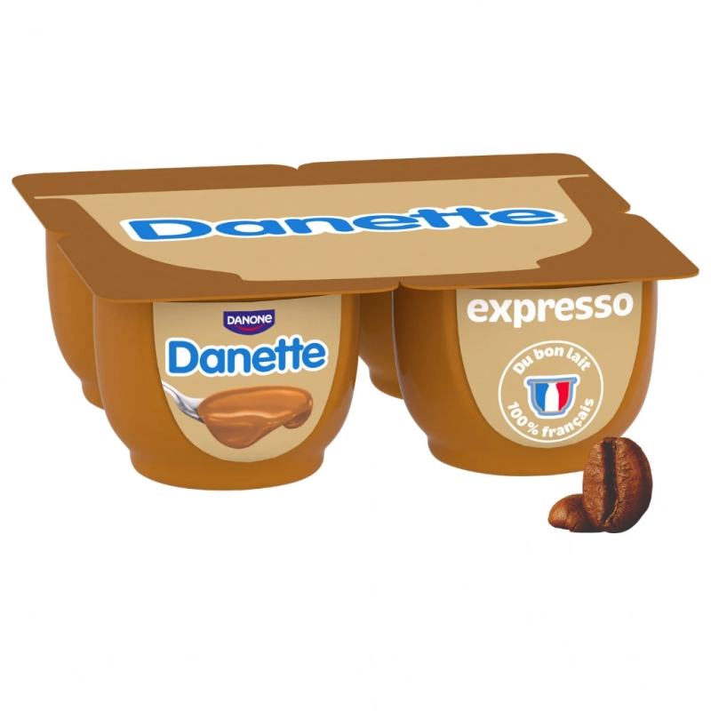 Danone Danette crème dessert expresso 4 pots de 125g