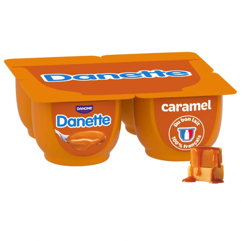 Danone Danette caramel dessert cream 4 jars of 125g
