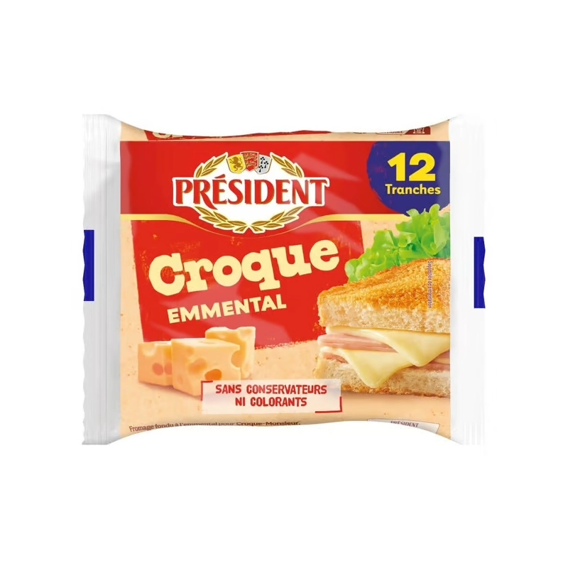 Président - 12 tranches Croque Emmental 200g