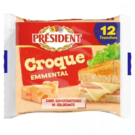 Président - 12 tranches Croque Emmental 200g