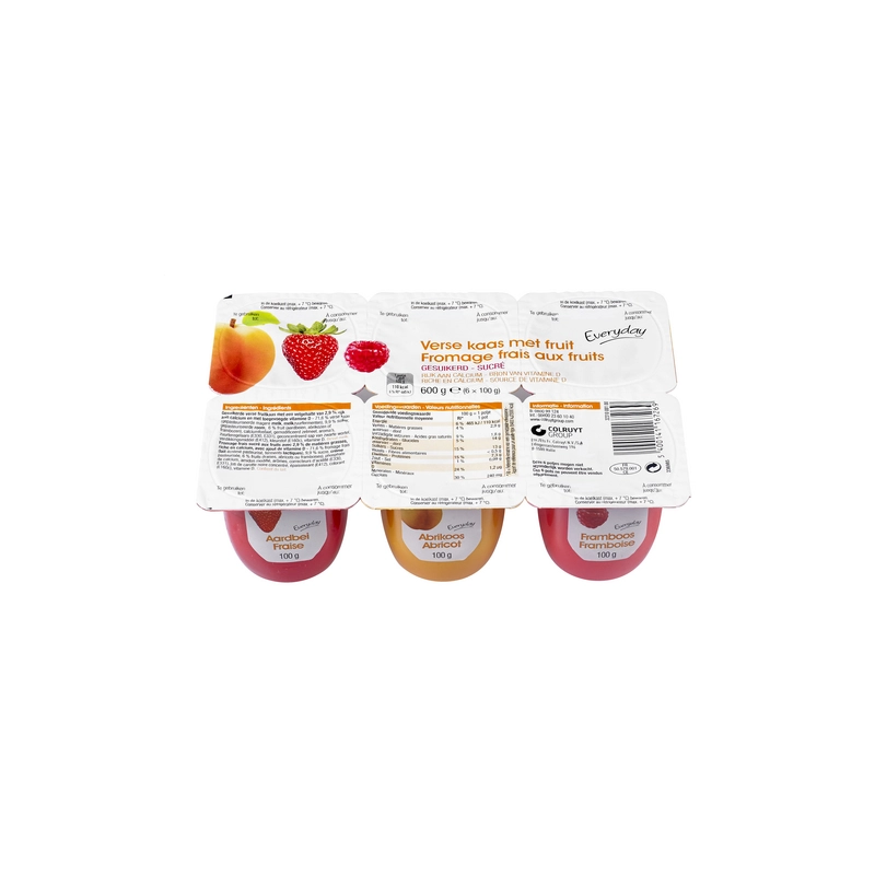 EVERYDAY Yaourt frais fruits 6x100g