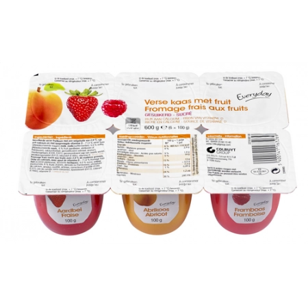 EVERYDAY Yaourt frais fruits 6x100g