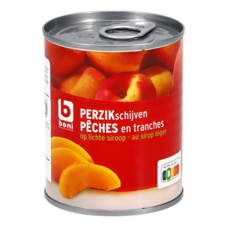 BONI Pêches en Tranches Sirop Conserve 220g