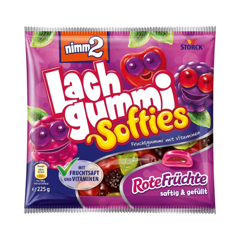 Nimm2 Lachgummi Softies Red Fruits 225g