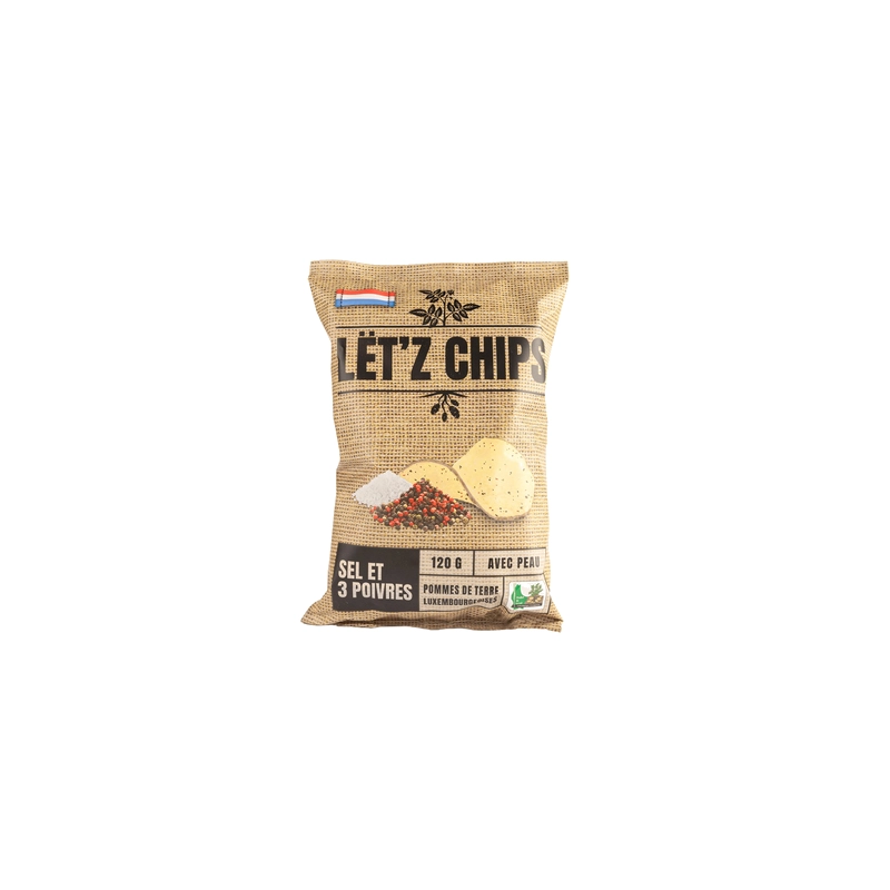 Lët'z Chips Sel & 3 Poivres 120g