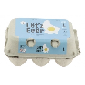 LËT'Z EEËR Oeufs brun L 6pc 