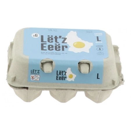 LËT'Z EEËR Oeufs brun L 6pc 