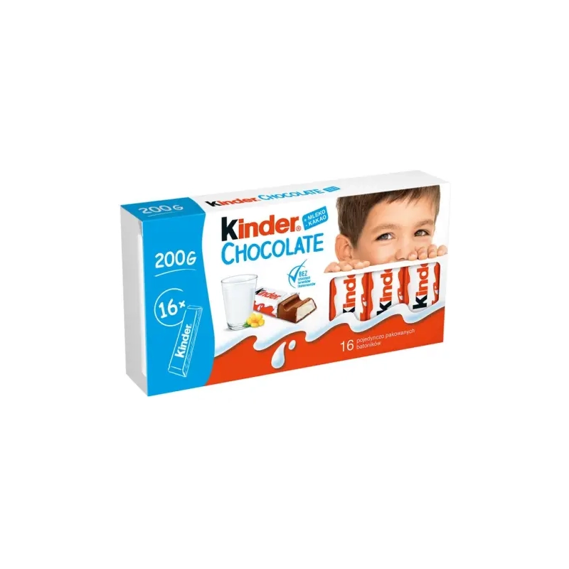 Kinder 16 bâtonnets au chocolat lait 200g