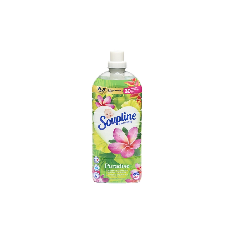 Soupline Paradise 60 doses Patch & Flora  Adoucissant 1,28L