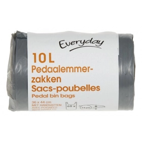 EVERYDAY Sacs-poubelles gris 40x10L