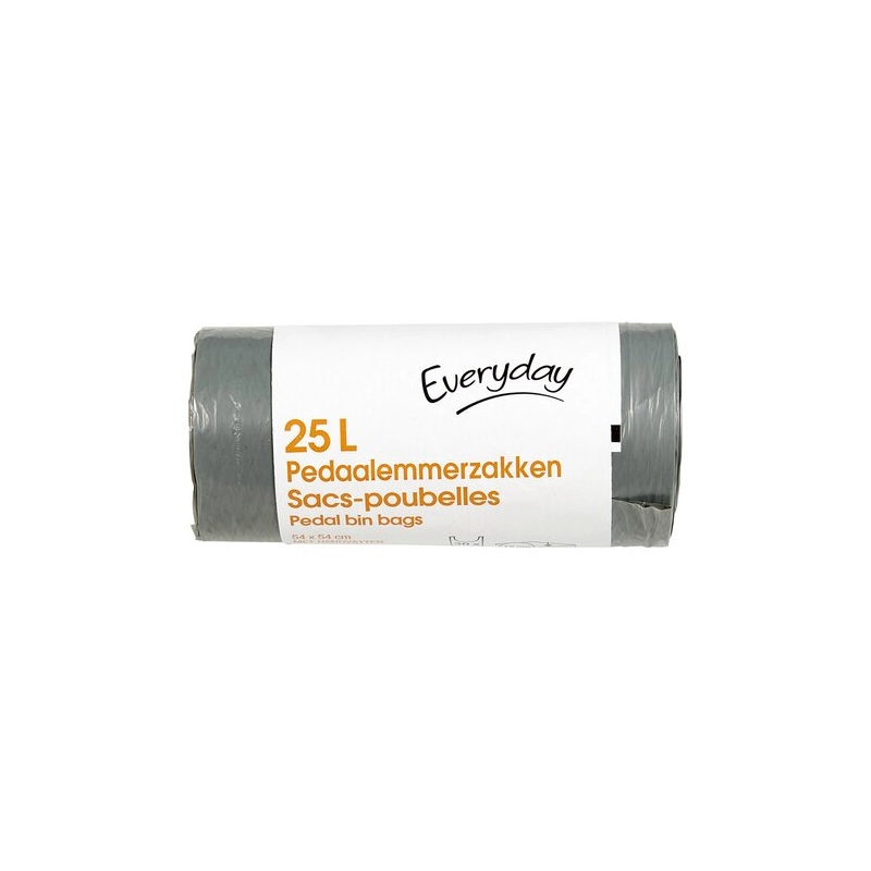 EVERYDAY Sacs-poubelles gris 30x25L