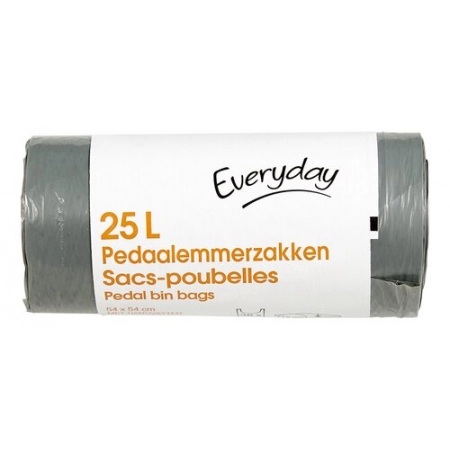 EVERYDAY Sacs-poubelles gris 30x25L