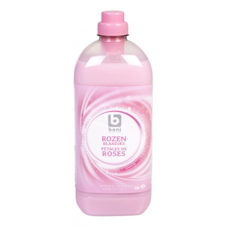 BONI Adoucissant Pétales de Rose 1,5L - Jusquà 60 Lavages