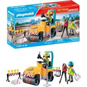 Playmobil 71751 Action Heroes Road Construction Toy for Children