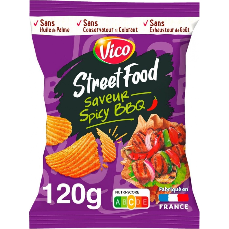 Vico Chips Street Food Spicy BBQ 120g