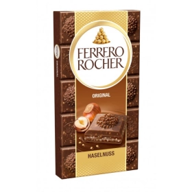 Ferrero Rocher Tablette Chocolat noisettes 90g