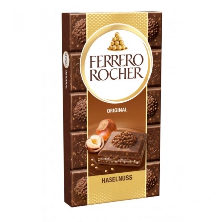 Ferrero Rocher Tablette Chocolat noisettes 90g