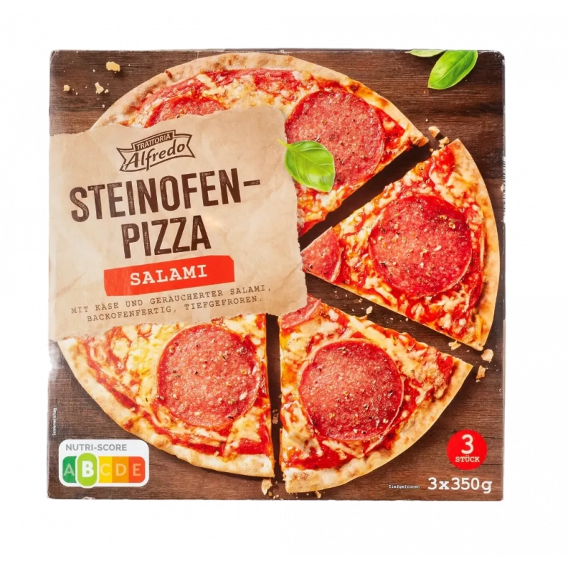 ALFREDO Stonebaked Pizza Salami 3x350g
