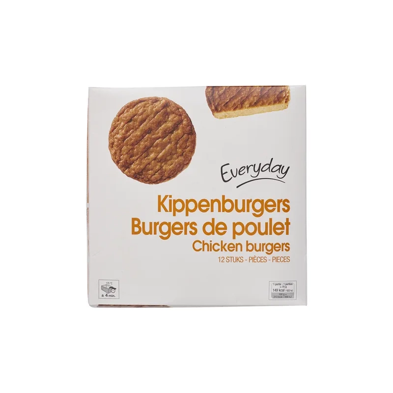 EVERYDAY Burgers de poulet 12x70g