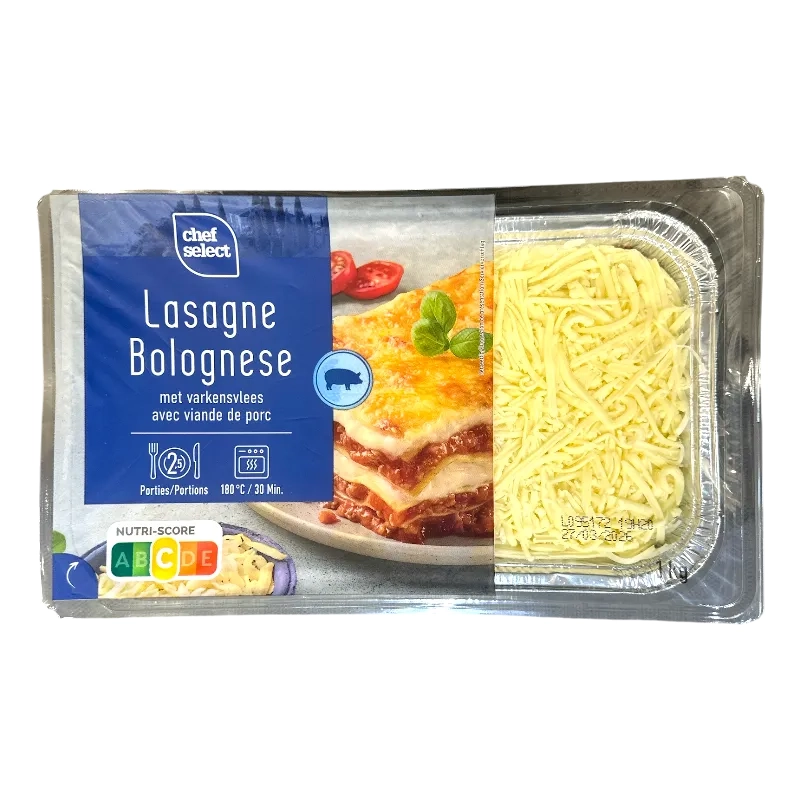 CHEF SELECT Lasagne Bolognese à la viande de porc 1kg